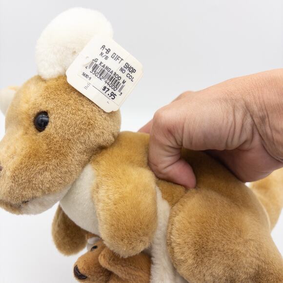 BJ Toy Company, Inc. Plush 10.5" Kangaroo with Baby Joey in Pouch - Picture 7 of 9